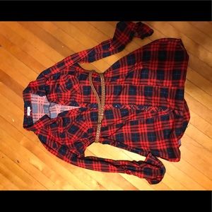 Flannel Dress w/Belt